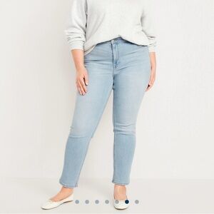 Old Navy High-Waisted Wow Straight Jeans light wash size 22